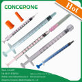 Seringue médicale jetable 1cc pour l&#39;injection